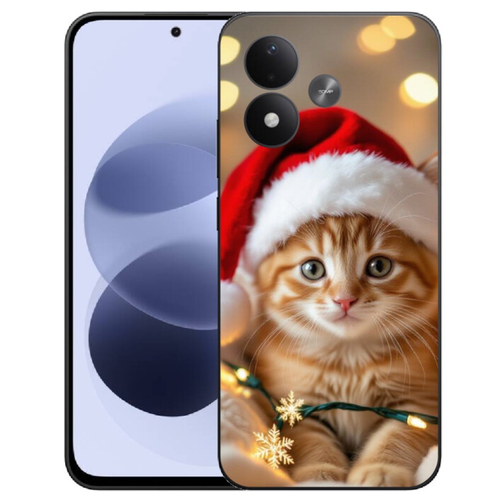 mmCase gél tok a Xiaomi Redmi Note 17 4G/5G-hez – karácsonyi cica