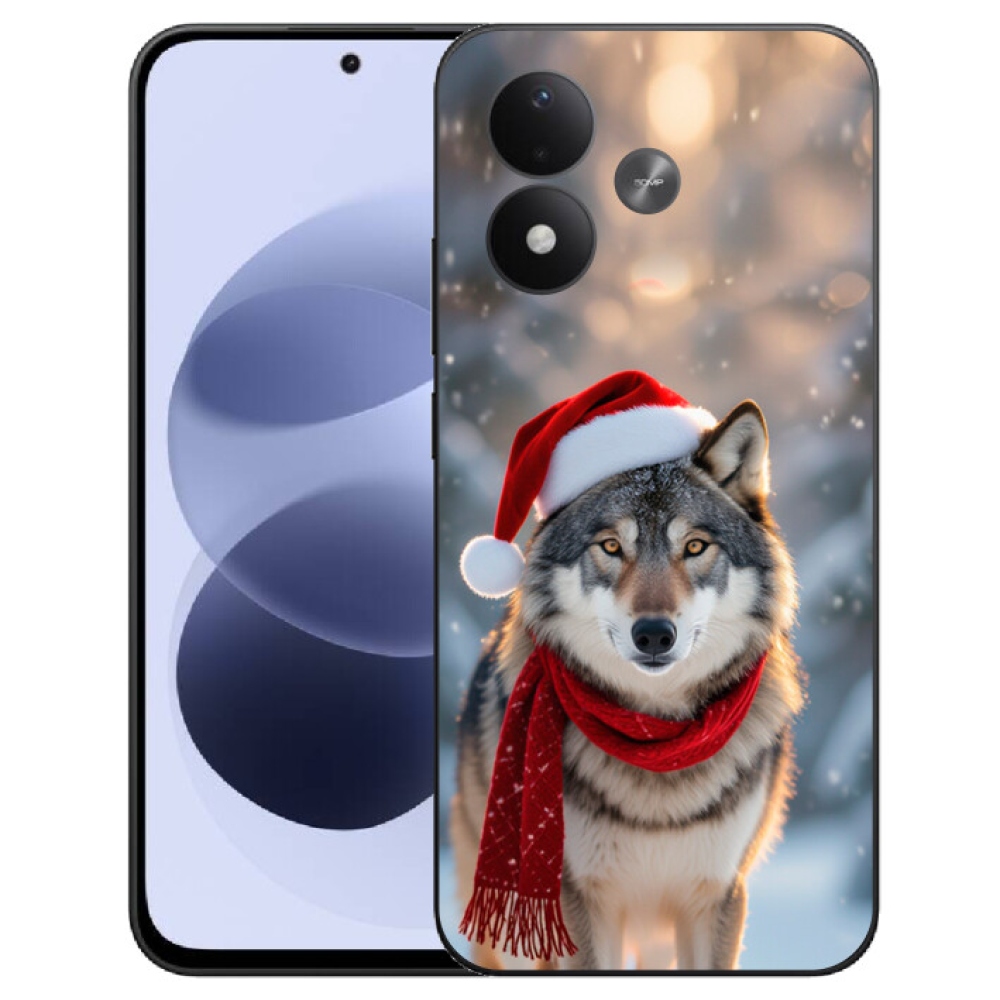 mmCase gél tok a Xiaomi Redmi Note 17 4G/5G-hez – karácsonyi farkas