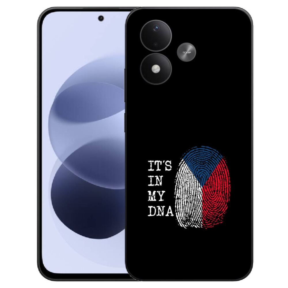 mmCase gél tok a Xiaomi Redmi Note 17 4G/5G-hez – zászló, ujjlenyomat, fekete háttér