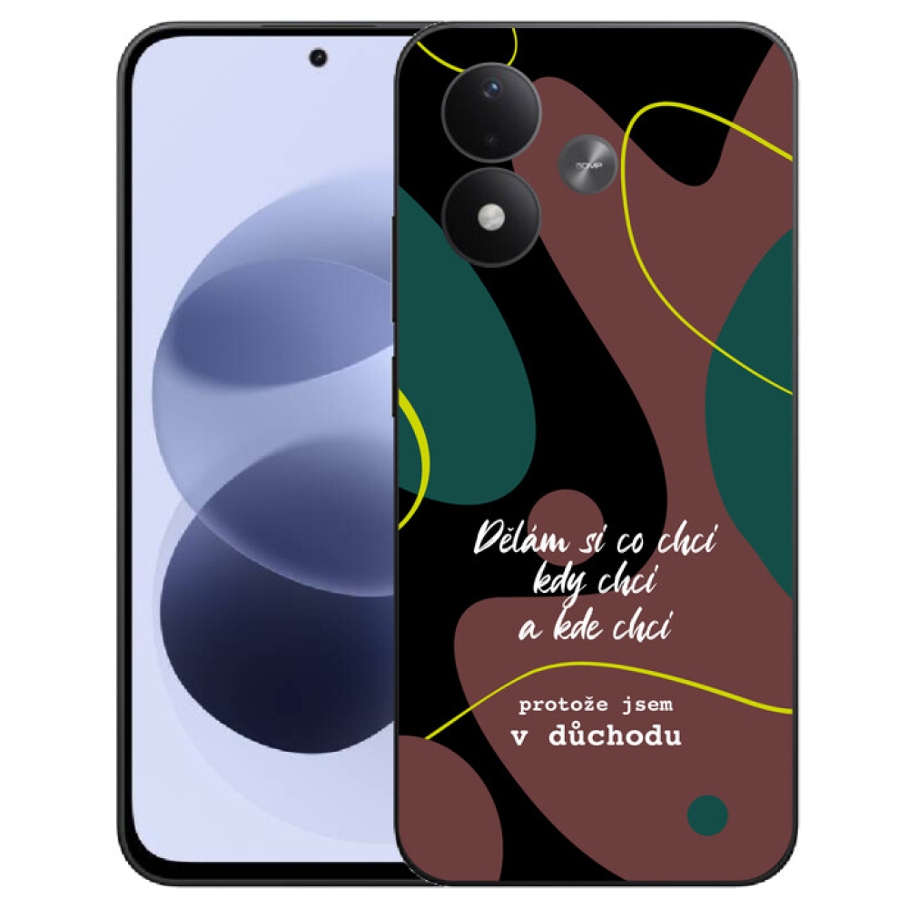 mmCase géltok a Xiaomi Redmi Note 17 4G/5G-hez – vicces felirat, 10 fekete háttér