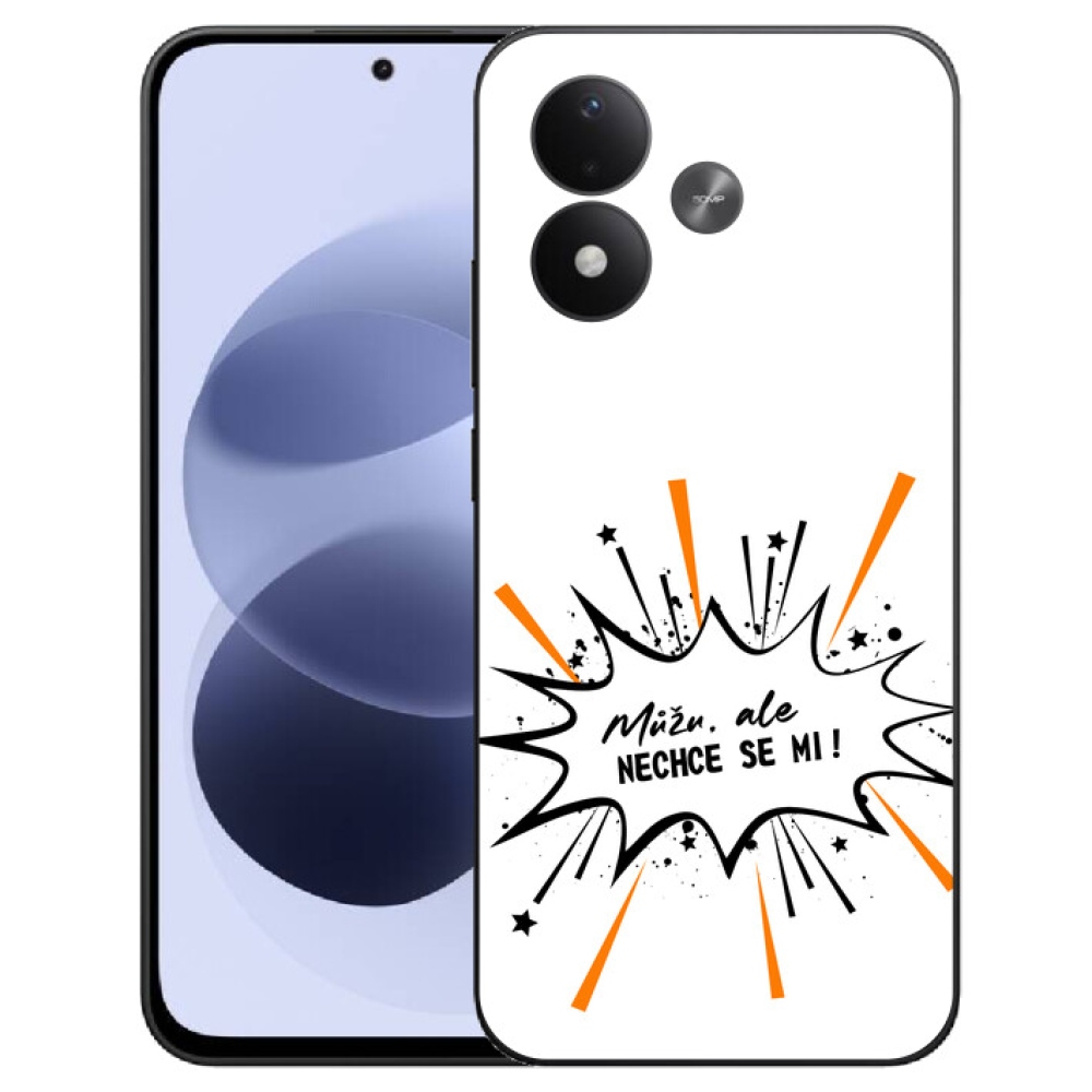 mmCase géltok a Xiaomi Redmi Note 17 4G/5G-hez – vicces felirat, 11, fehér háttér