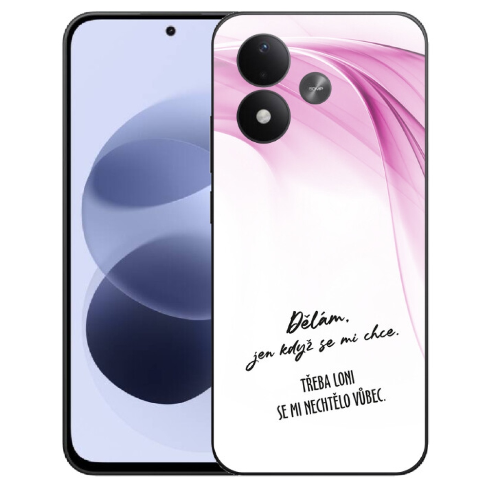 mmCase géltok a Xiaomi Redmi Note 17 4G/5G-hez – vicces felirat, 12 fehér háttérrel