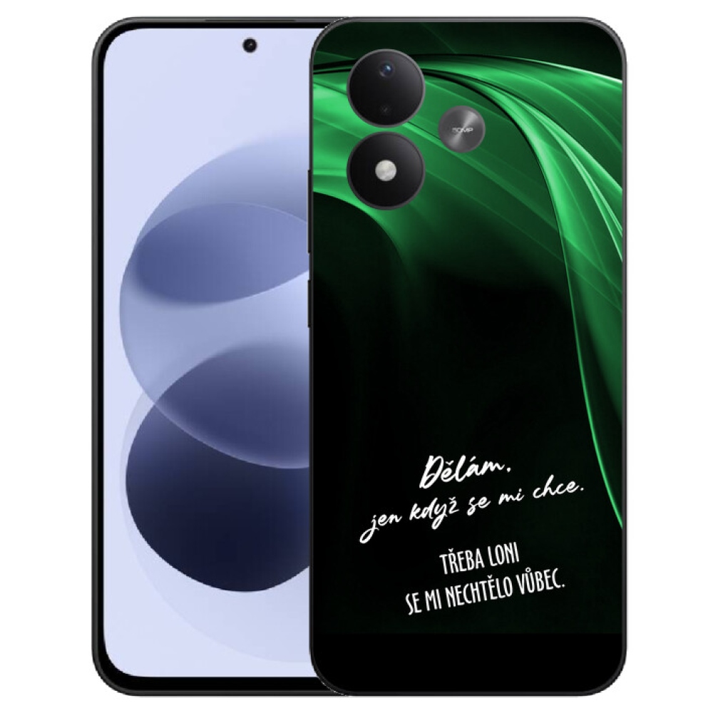mmCase géltok a Xiaomi Redmi Note 17 4G/5G-hez – vicces felirat, 12 fekete háttérrel