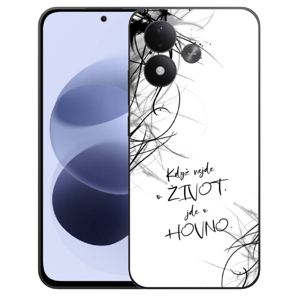 mmCase gél tok a Xiaomi Redmi Note 17 4G/5G-hez – vicces felirat, 16 fehér háttérrel