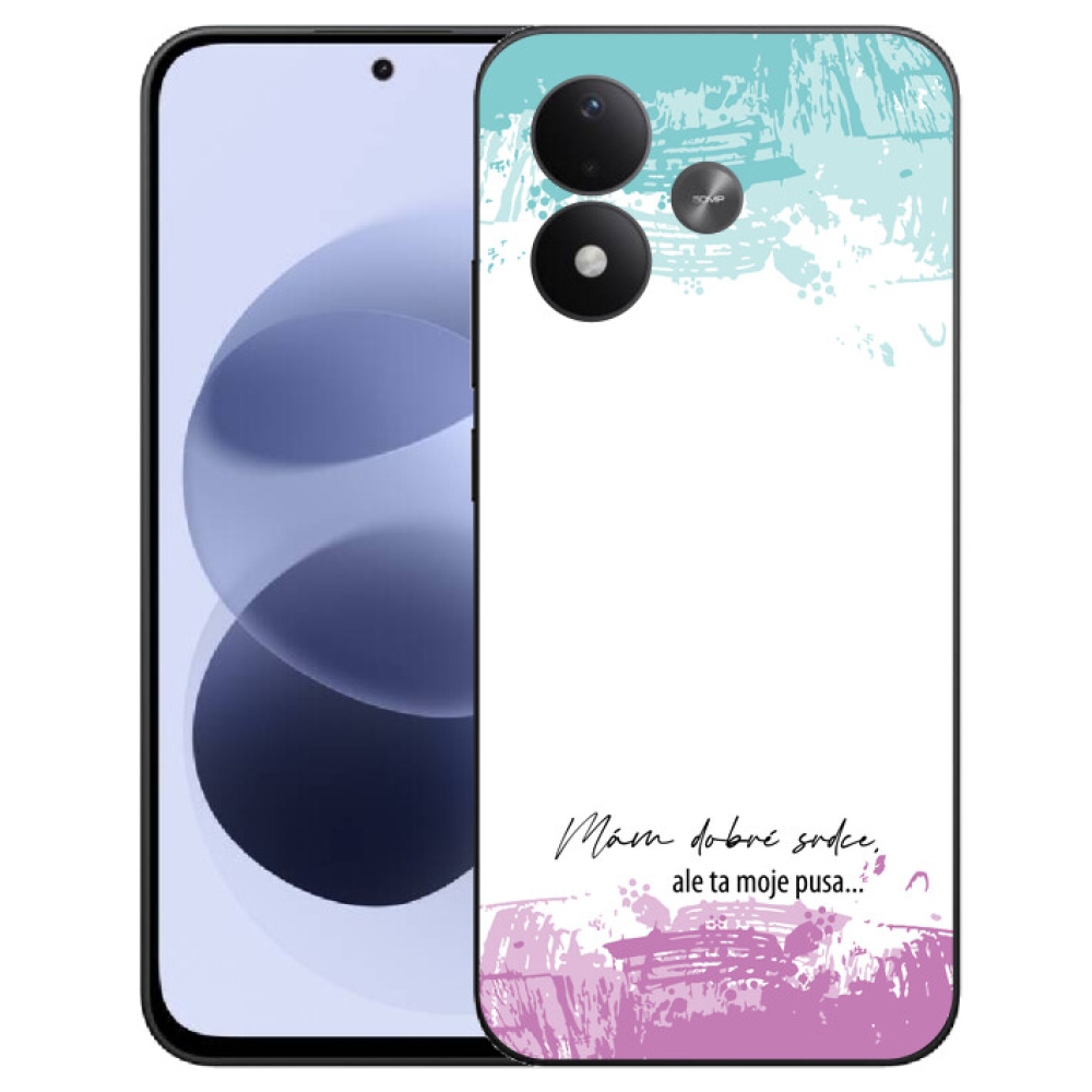 mmCase géltok a Xiaomi Redmi Note 17 4G/5G-hez – vicces felirat, 3 fehér háttér