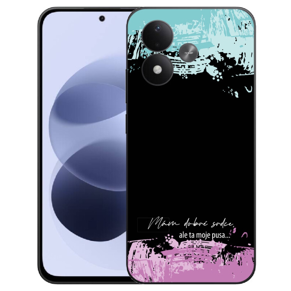 mmCase gél tok a Xiaomi Redmi Note 17 4G/5G-hez – vicces felirat, 3 fekete háttér