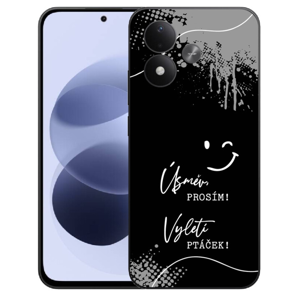 mmCase gél tok a Xiaomi Redmi Note 17 4G/5G-hez – vicces felirat, 4 fekete háttér