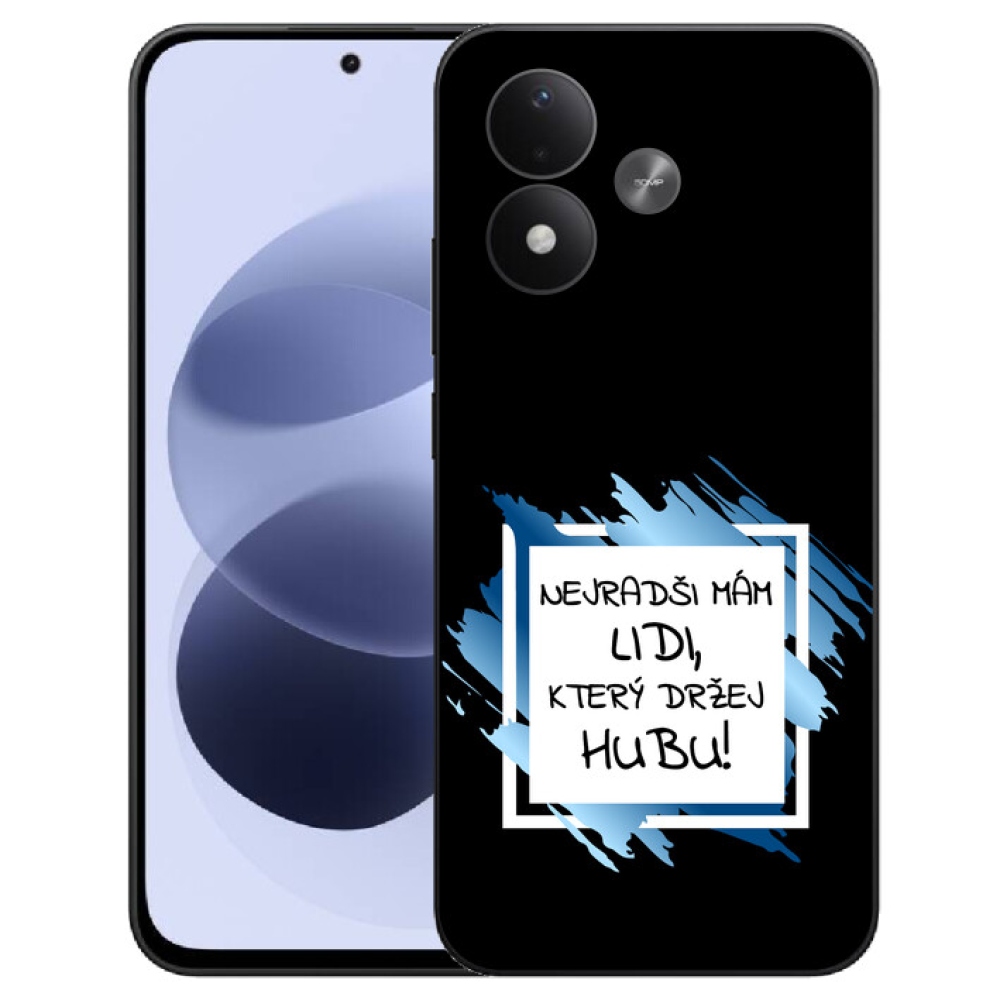 mmCase gél tok a Xiaomi Redmi Note 17 4G/5G-hez – vicces felirat, 7 fekete-fehér háttér