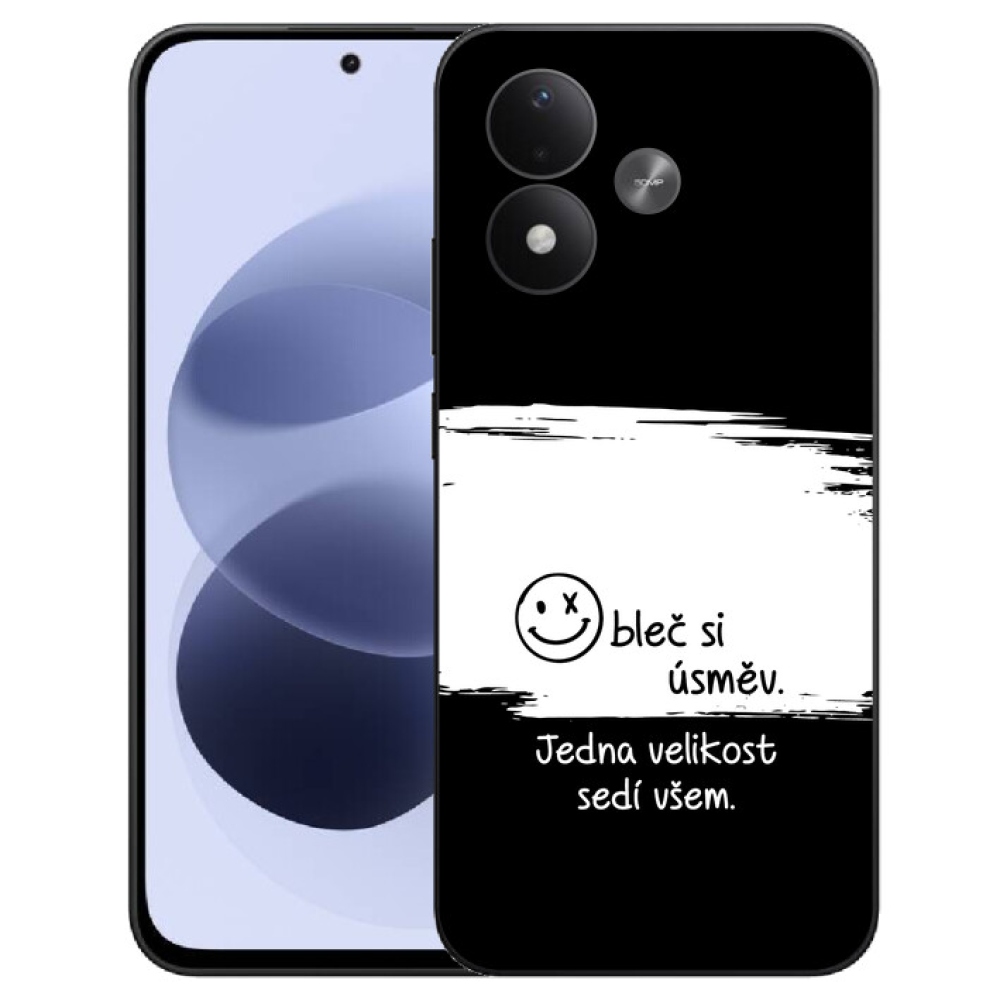 mmCase gélhuzat a Xiaomi Redmi Note 17 4G/5G-hez – vicces felirat, 8 fekete-fehér háttér