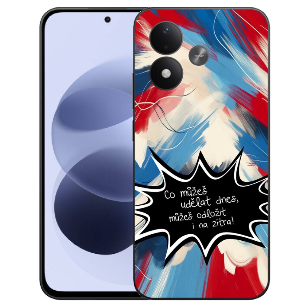 mmCase gél tok a Xiaomi Redmi Note 17 4G/5G-hez – vicces felirat, 9-es szám, fekete háttér