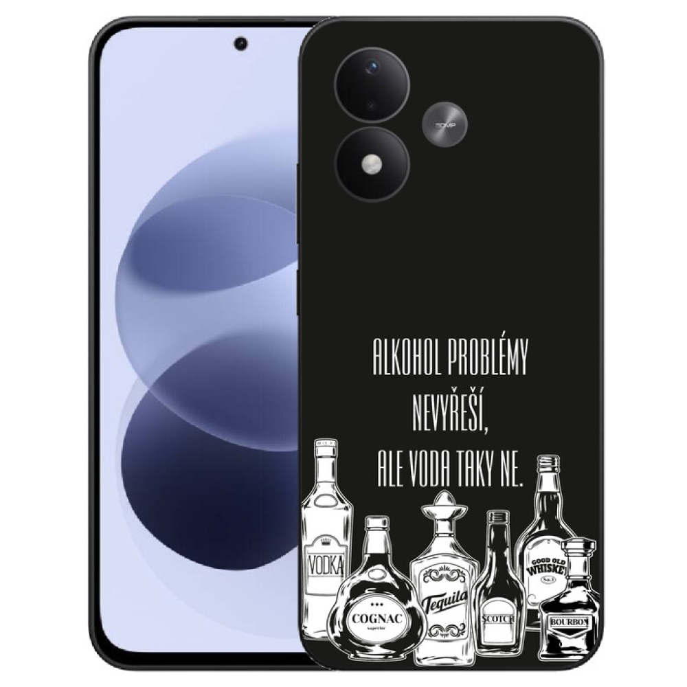 mmCase gél tok a Xiaomi Redmi Note 17 4G/5G-hez – vicces felirat fekete háttérrel