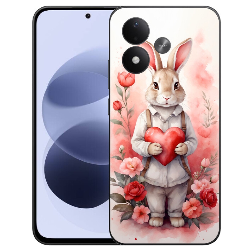 mmCase gél tok a Xiaomi Redmi Note 17 4G/5G-hez – nyuszi szívecskével