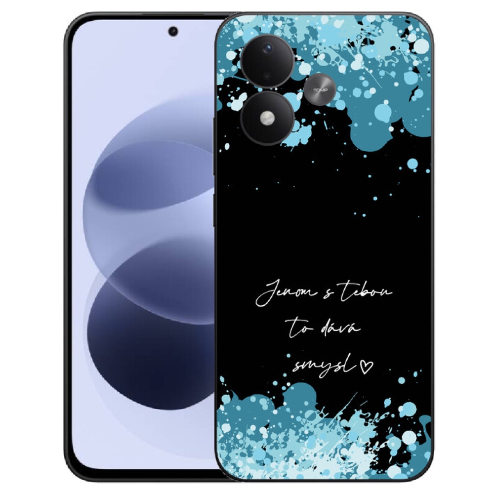 mmCase géltok a Xiaomi Redmi Note 17 4G/5G-hez – „Szerelmes” felirat fekete háttérrel