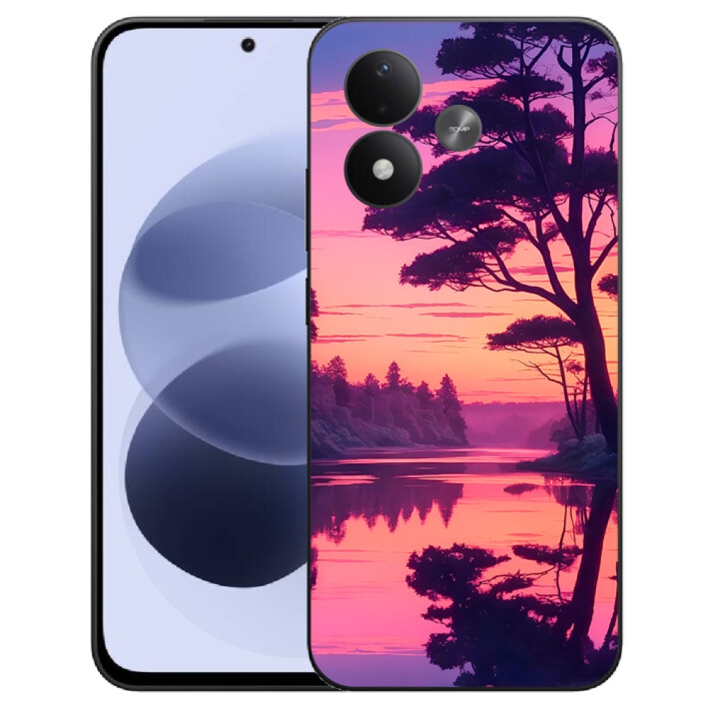 mmCase géltok a Xiaomi Redmi Note 17 4G/5G-hez – naplemente a tó felett