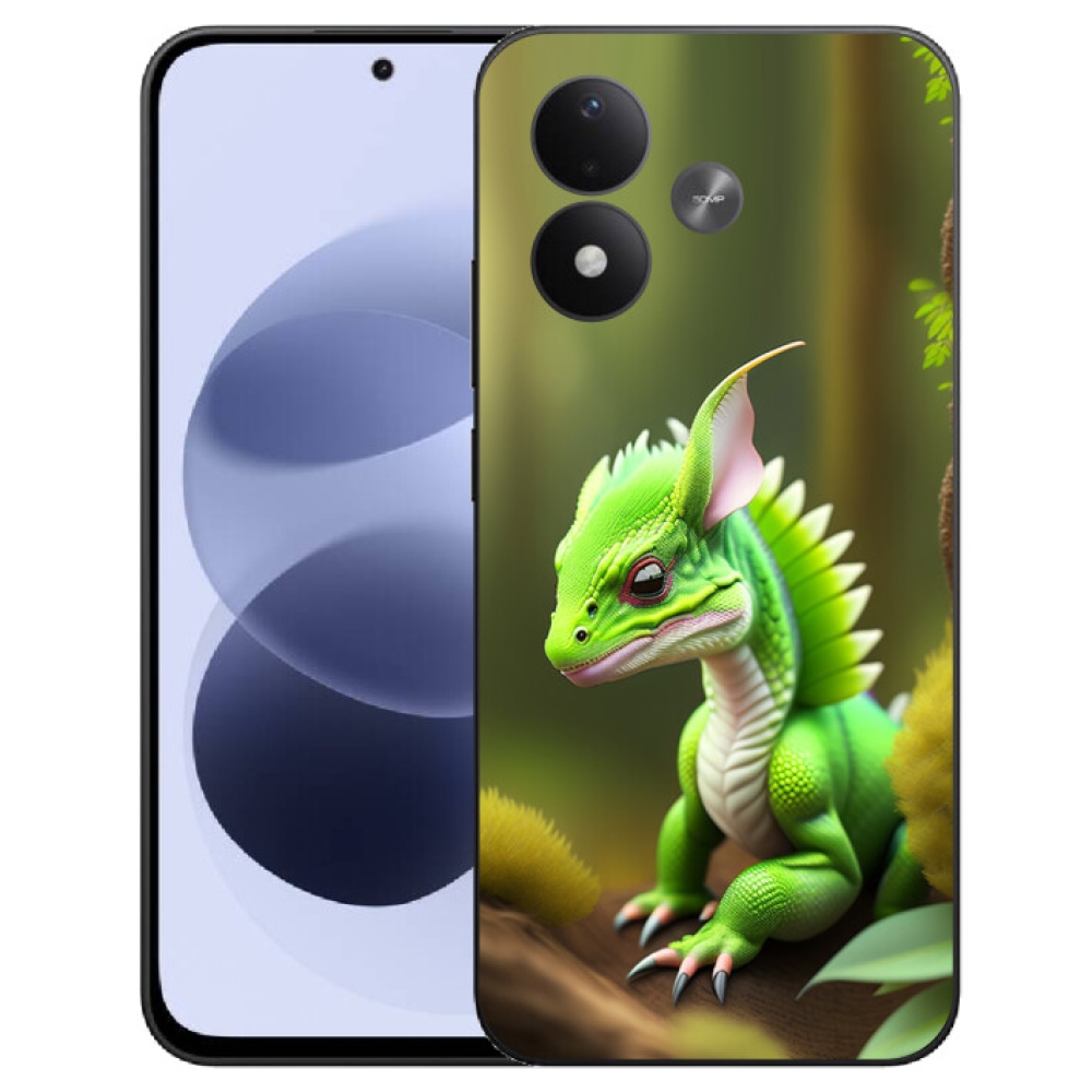mmCase gél tok a Xiaomi Redmi Note 17 4G/5G-hez – zöld sárkány