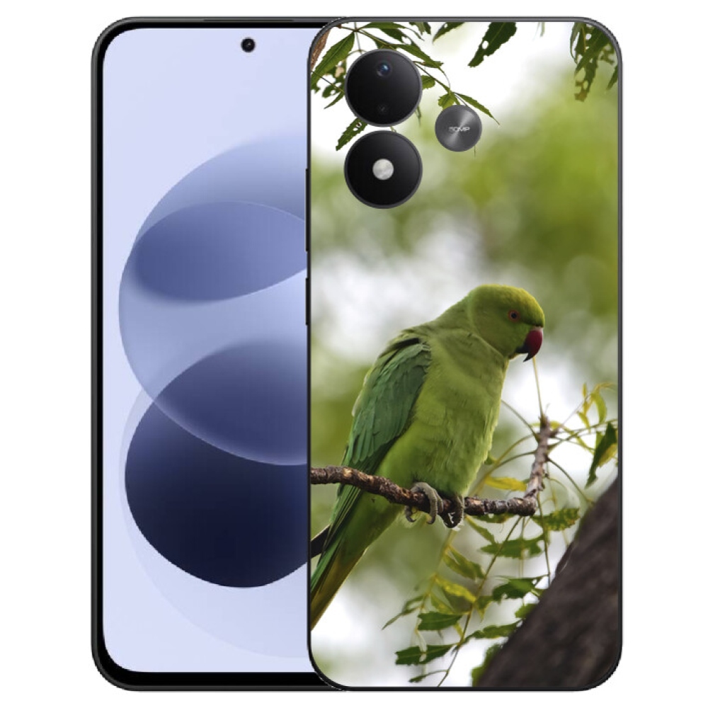 mmCase géltok a Xiaomi Redmi Note 17 4G/5G-hez – zöld papagáj