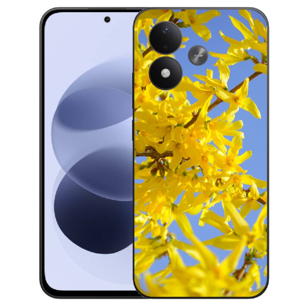 mmCase gél tok a Xiaomi Redmi Note 17 4G/5G-hez – sárga virágok