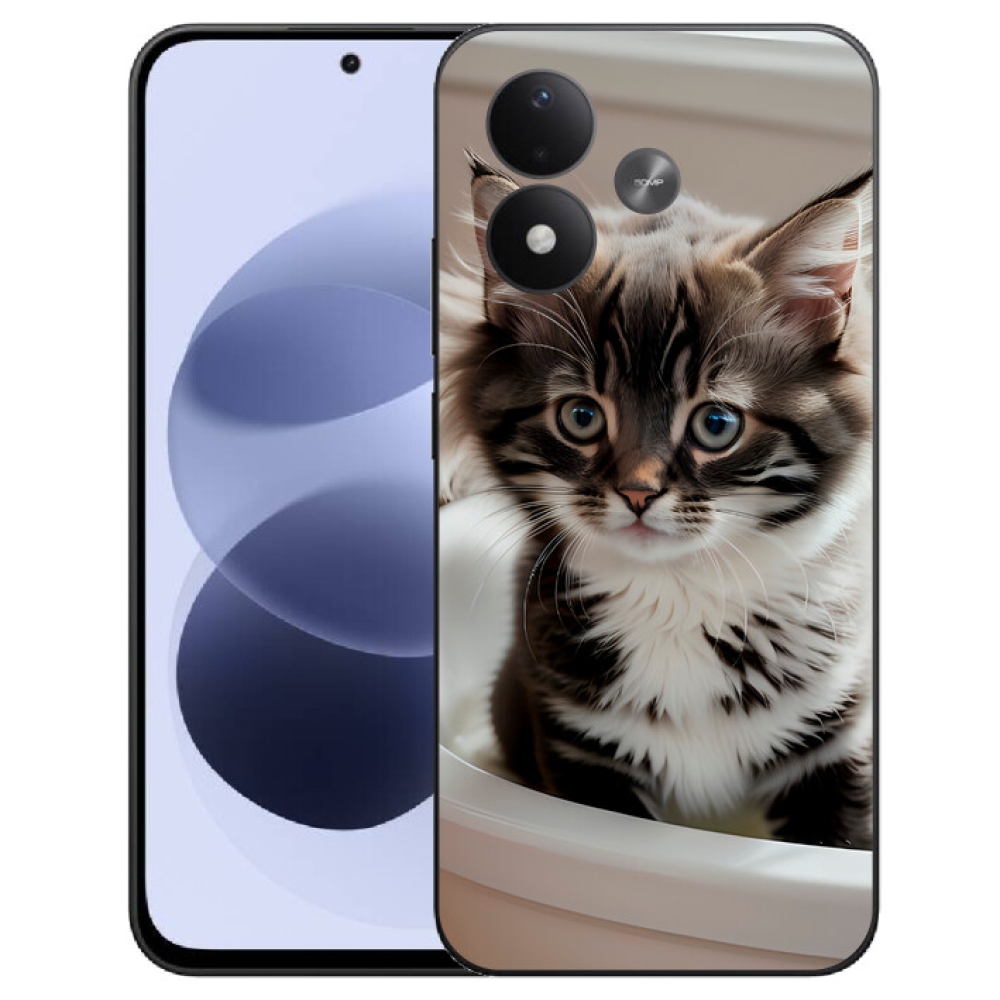 mmCase gél tok a Xiaomi Redmi Note 17 4G/5G-hez – kíváncsi cica