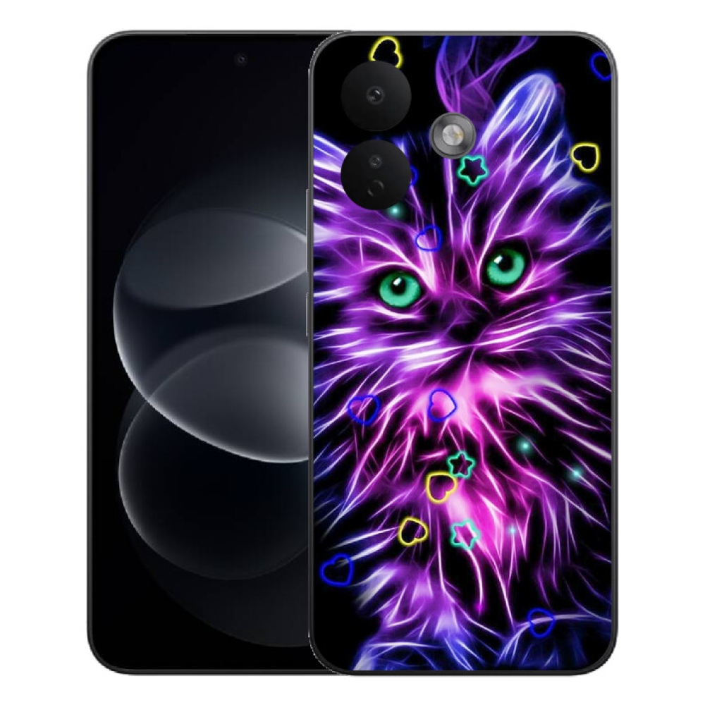 mmCase gél tok a Xiaomi Redmi Note 17 Pro 5G-hez – absztrakt macska