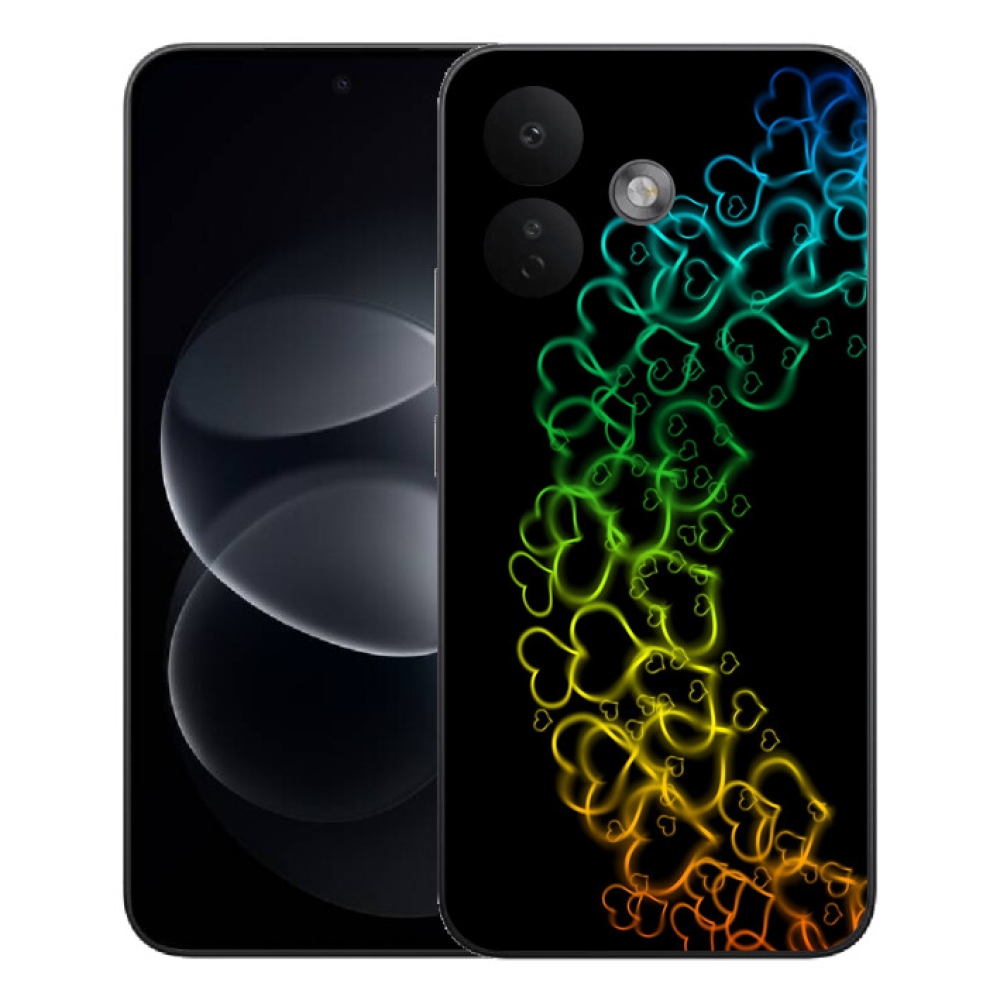 mmCase gél tok a Xiaomi Redmi Note 17 Pro 5G-hez – színes szívecskékkel