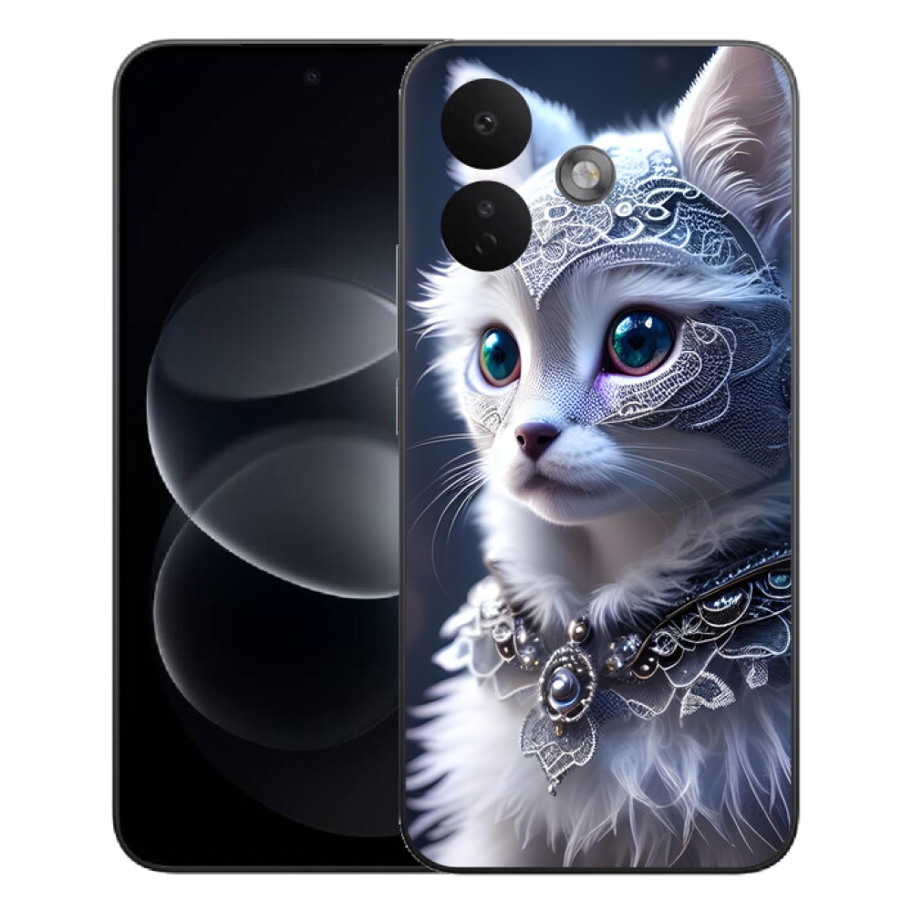 mmCase gél tok a Xiaomi Redmi Note 17 Pro 5G-hez – fehér macska