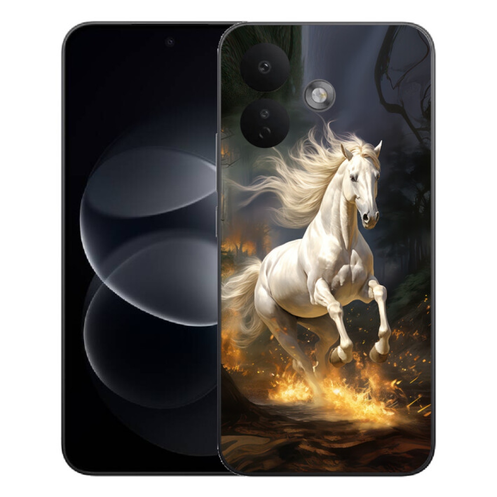 mmCase gél tok a Xiaomi Redmi Note 17 Pro 5G-hez – fehér ló 2
