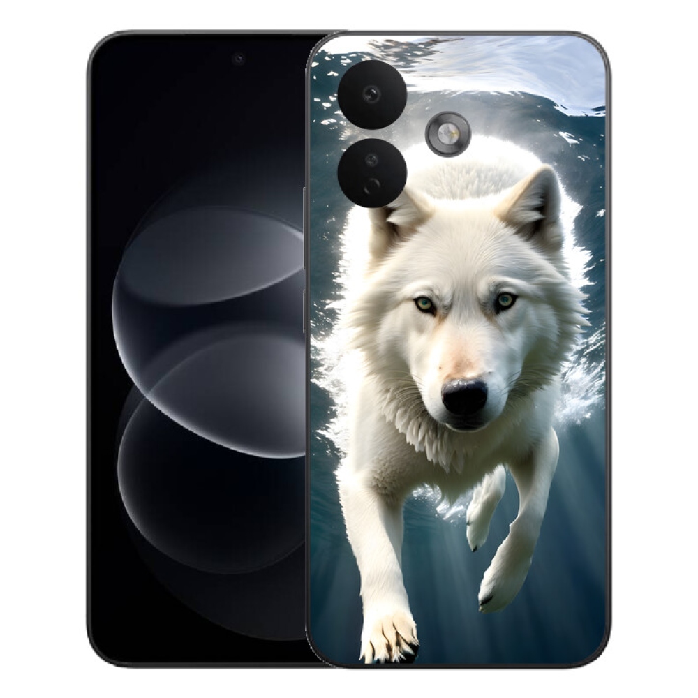 mmCase gél tok a Xiaomi Redmi Note 17 Pro 5G-hez – fehér farkas