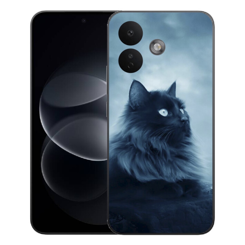 mmCase gél tok a Xiaomi Redmi Note 17 Pro 5G-hez – fekete macska 1