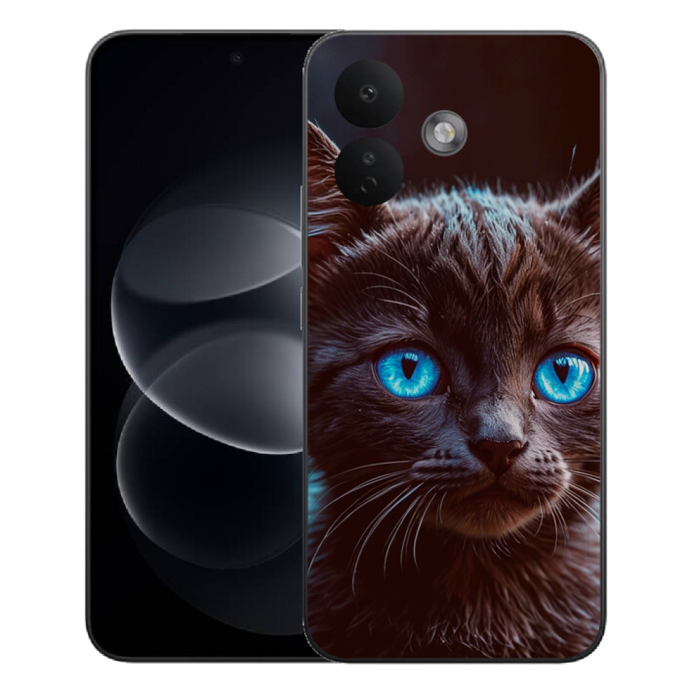 mmCase gél tok a Xiaomi Redmi Note 17 Pro 5G-hez – fekete cica 2