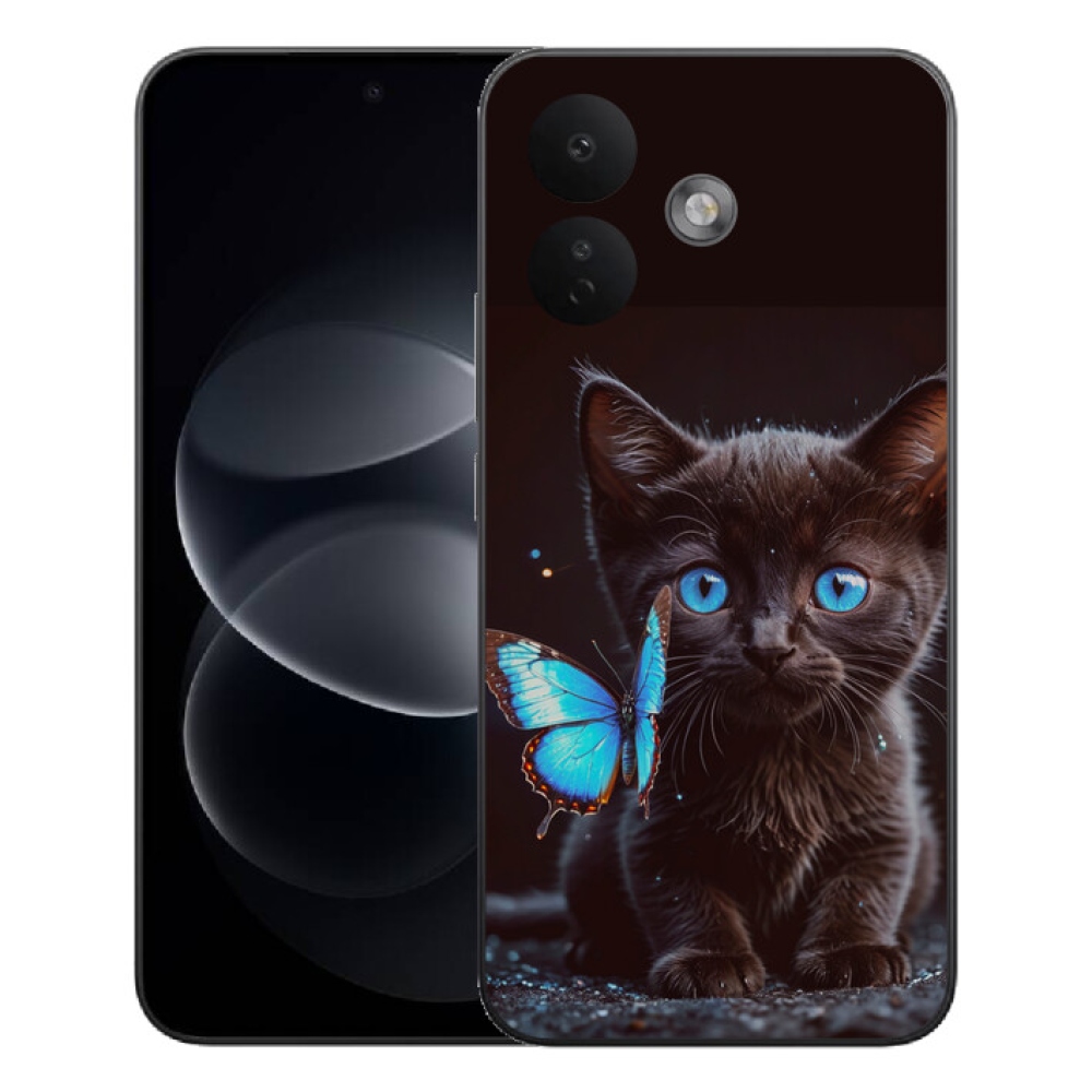 mmCase gél tok a Xiaomi Redmi Note 17 Pro 5G-hez – fekete cica 3