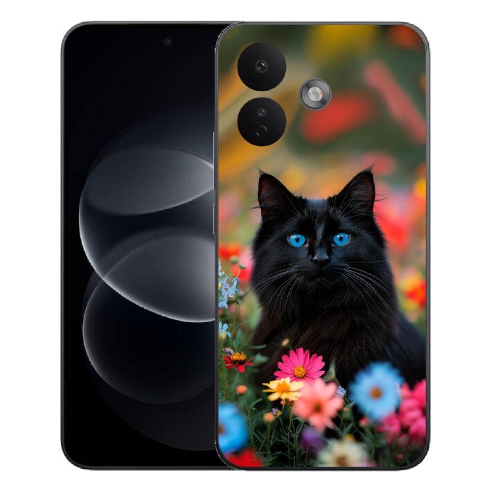 mmCase gél tok a Xiaomi Redmi Note 17 Pro 5G-hez – fekete cica 4