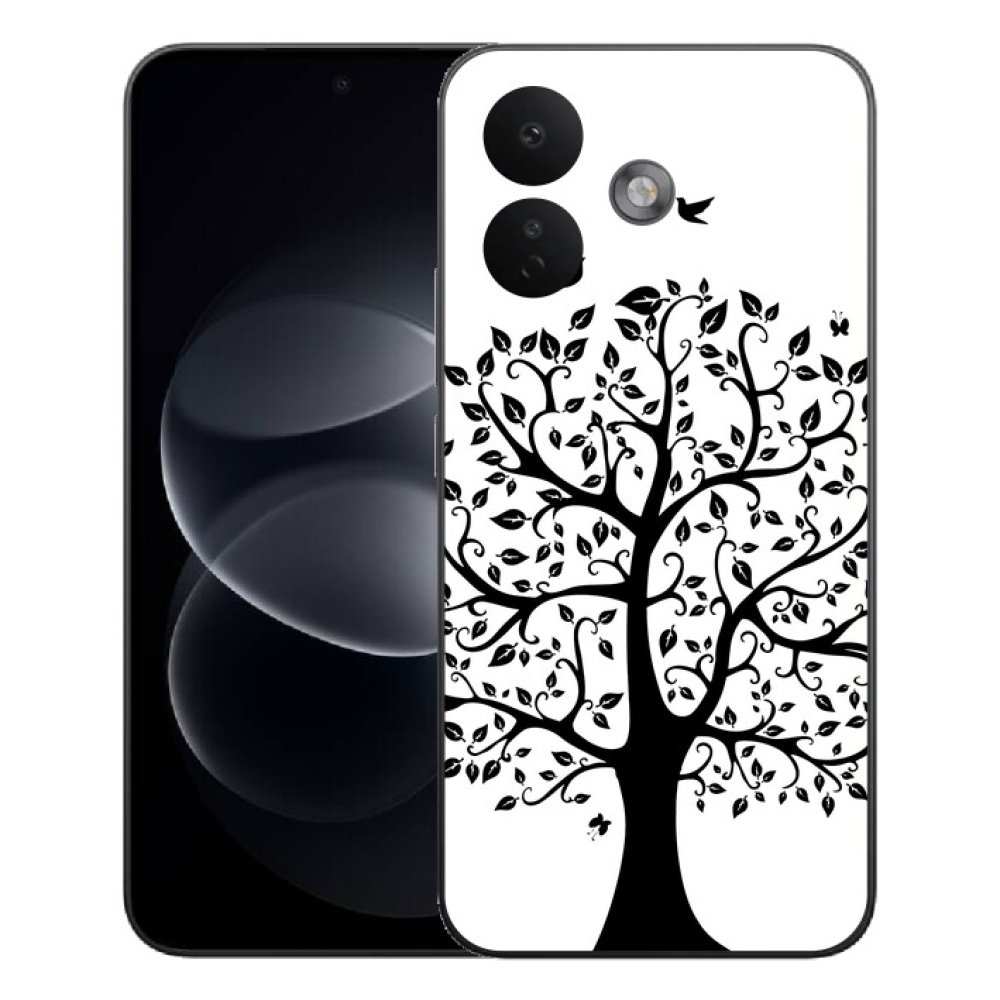 mmCase géltok a Xiaomi Redmi Note 17 Pro 5G-hez – fekete-fehér fa