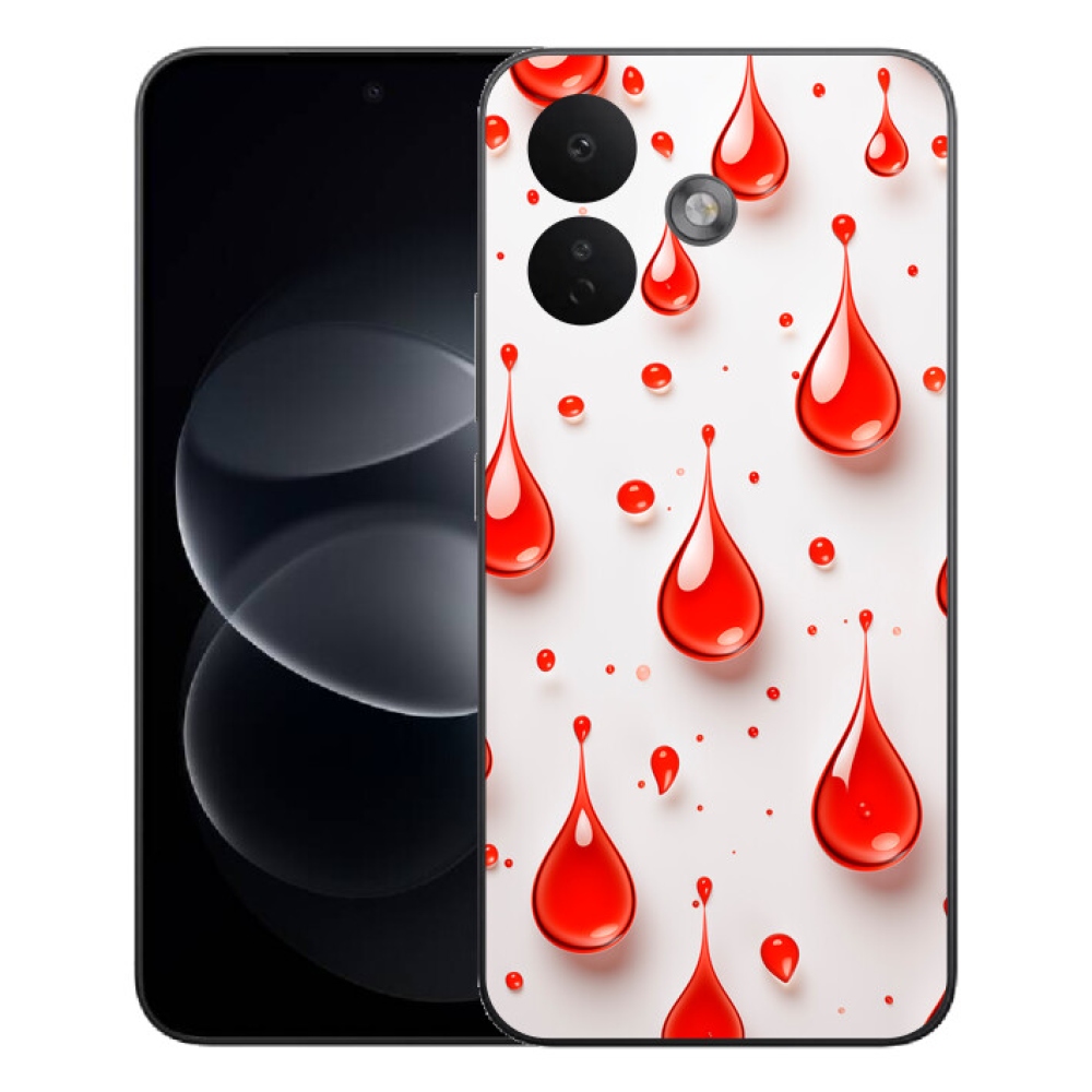mmCase géltok a Xiaomi Redmi Note 17 Pro 5G-hez – piros cseppek