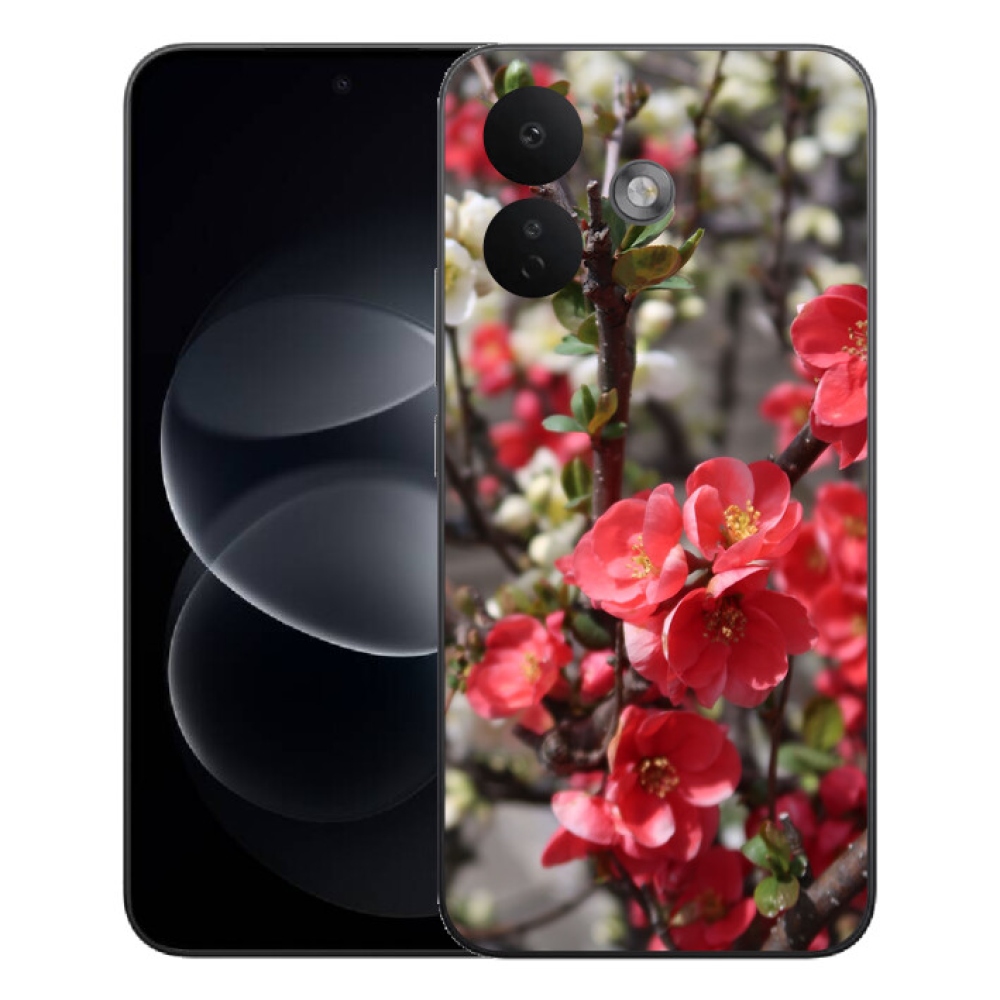 mmCase géltok a Xiaomi Redmi Note 17 Pro 5G-hez – piros virágok