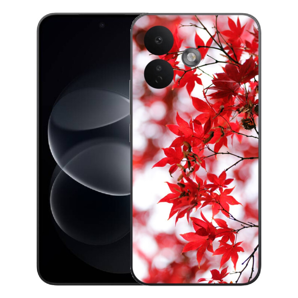 mmCase gél tok a Xiaomi Redmi Note 17 Pro 5G-hez – vörös levelek