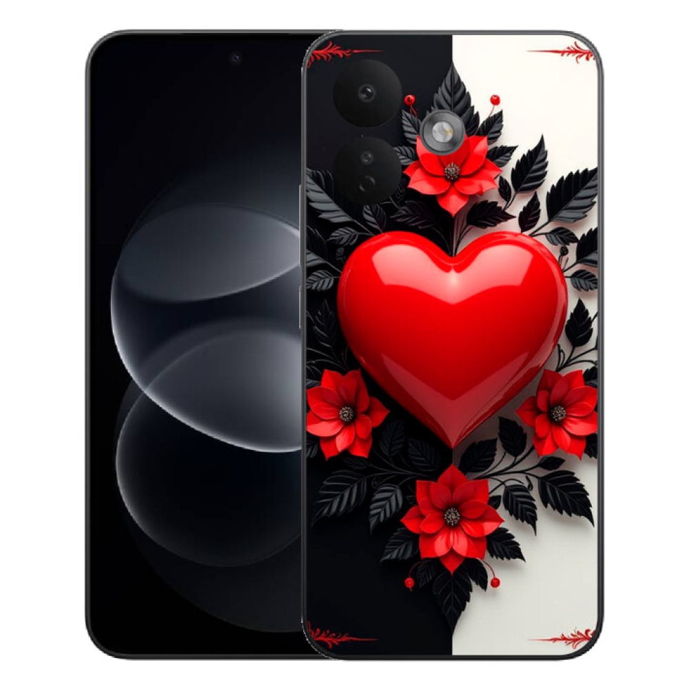 mmCase gél tok a Xiaomi Redmi Note 17 Pro 5G-hez – piros szív