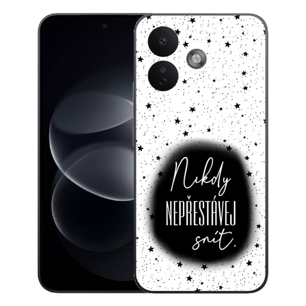 mmCase gél tok a Xiaomi Redmi Note 17 Pro 5G-hez – idézet 1, fekete-fehér háttér
