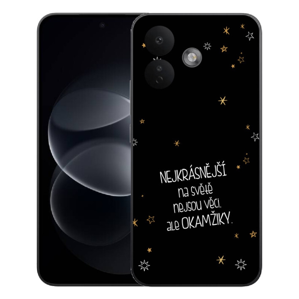 mmCase géltok a Xiaomi Redmi Note 17 Pro 5G-hez – idézet 4, fekete háttérrel