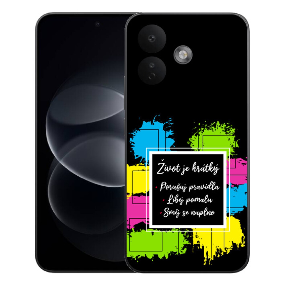 mmCase géltok a Xiaomi Redmi Note 17 Pro 5G-hez – idézet 5, fekete háttérrel