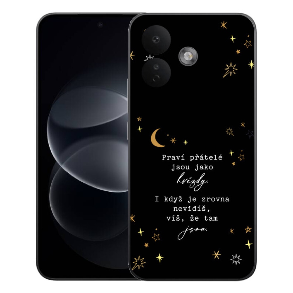 mmCase gél tok a Xiaomi Redmi Note 17 Pro 5G-hez – idézet 6, fekete háttérrel