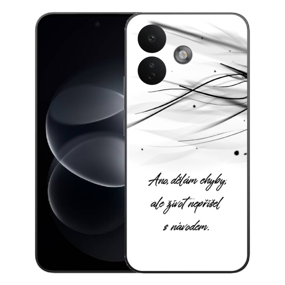 mmCase gél tok a Xiaomi Redmi Note 17 Pro 5G-hez – idézet fehér háttérrel