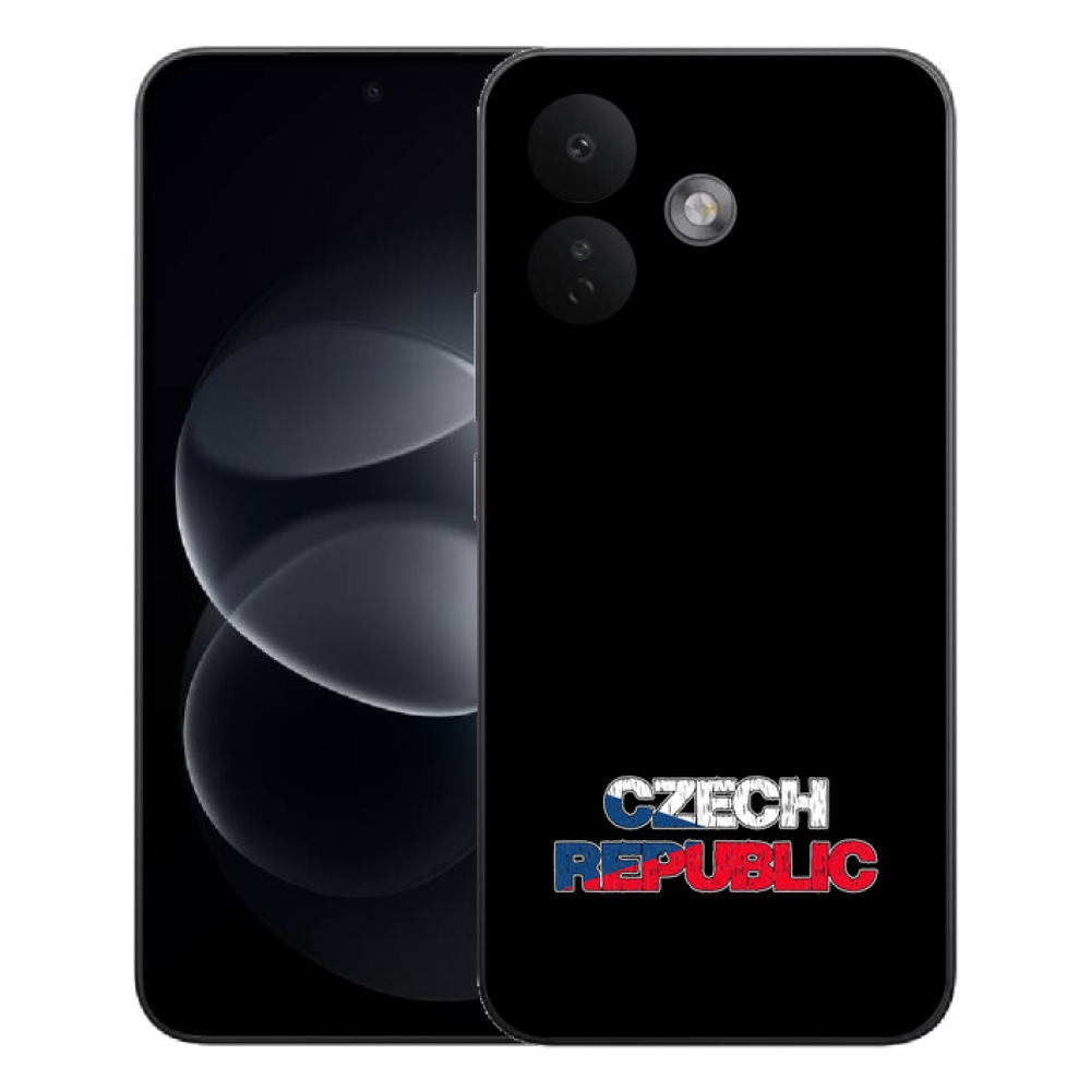 mmCase gél tok a Xiaomi Redmi Note 17 Pro 5G-hez – Cseh Köztársaság, fekete háttér
