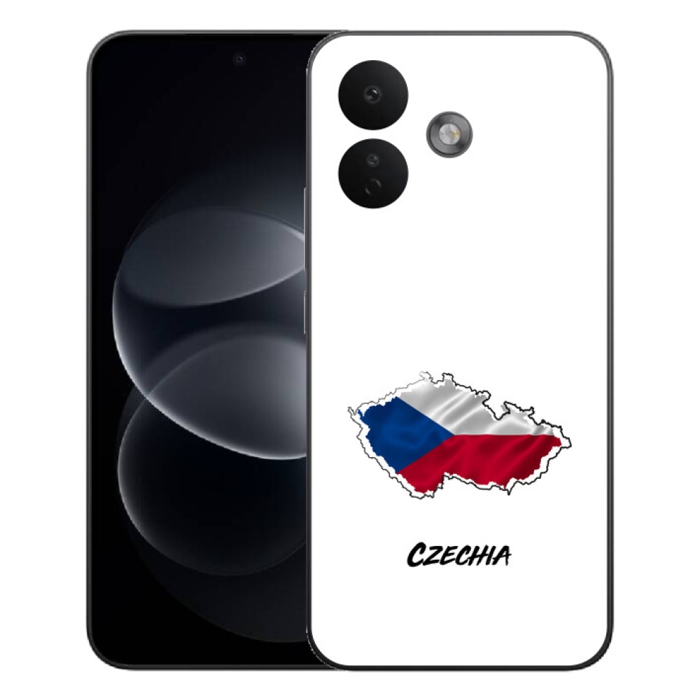 mmCase gél tok a Xiaomi Redmi Note 17 Pro 5G-hez – Czechia, fehér háttér