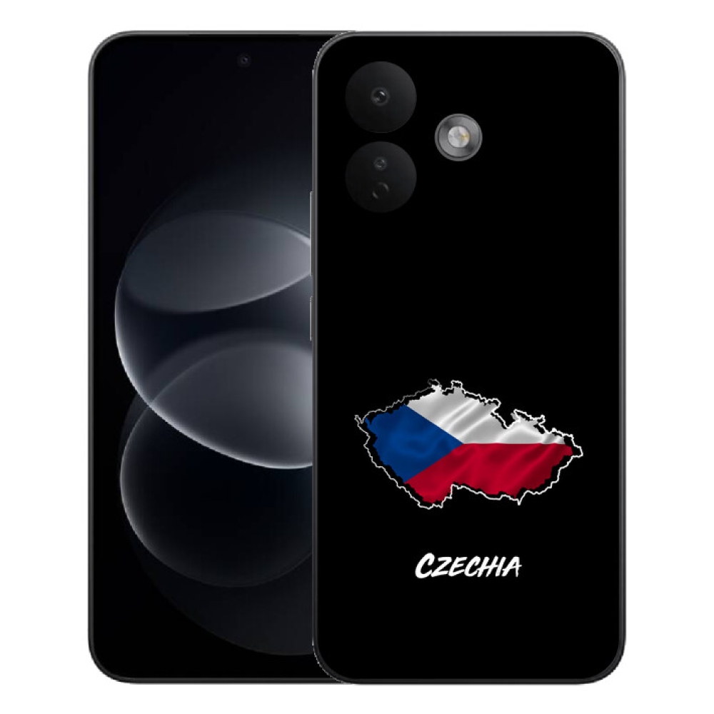 mmCase géltok a Xiaomi Redmi Note 17 Pro 5G-hez – Czechia, fekete háttér