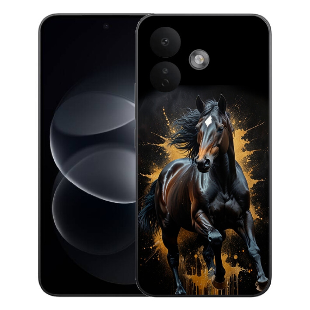 mmCase gél tok a Xiaomi Redmi Note 17 Pro 5G-hez – elegáns fekete csikó