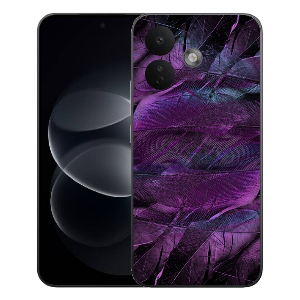 mmCase gél tok a Xiaomi Redmi Note 17 Pro 5G-hez – lila tollak