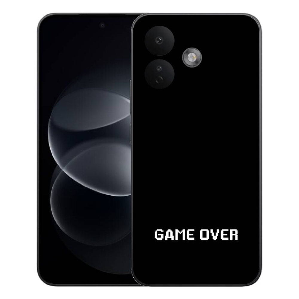 mmCase gél tok a Xiaomi Redmi Note 17 Pro 5G-hez – „game over” fekete háttérrel
