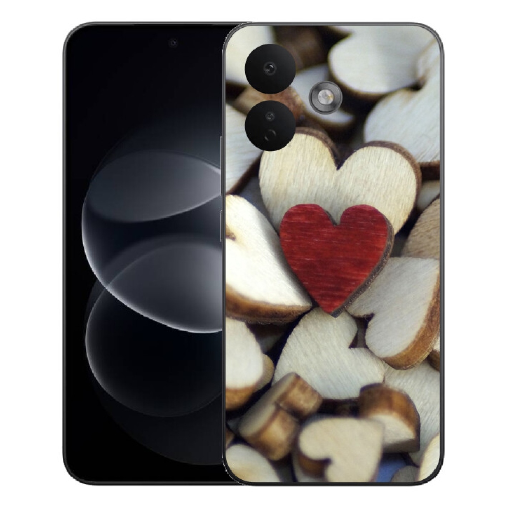 mmCase gél tok a Xiaomi Redmi Note 17 Pro 5G-hez – gravírozott piros szív 