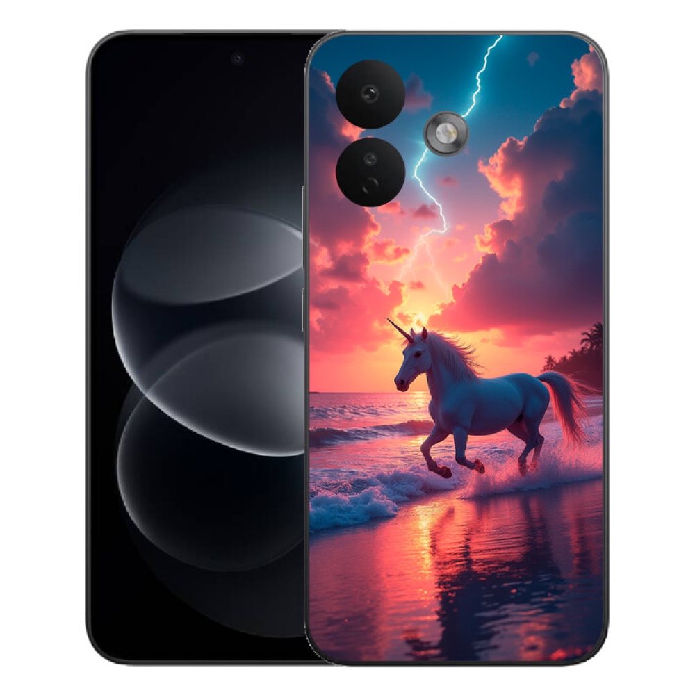 mmCase gél tok a Xiaomi Redmi Note 17 Pro 5G-hez – egyszarvú a tengerparton