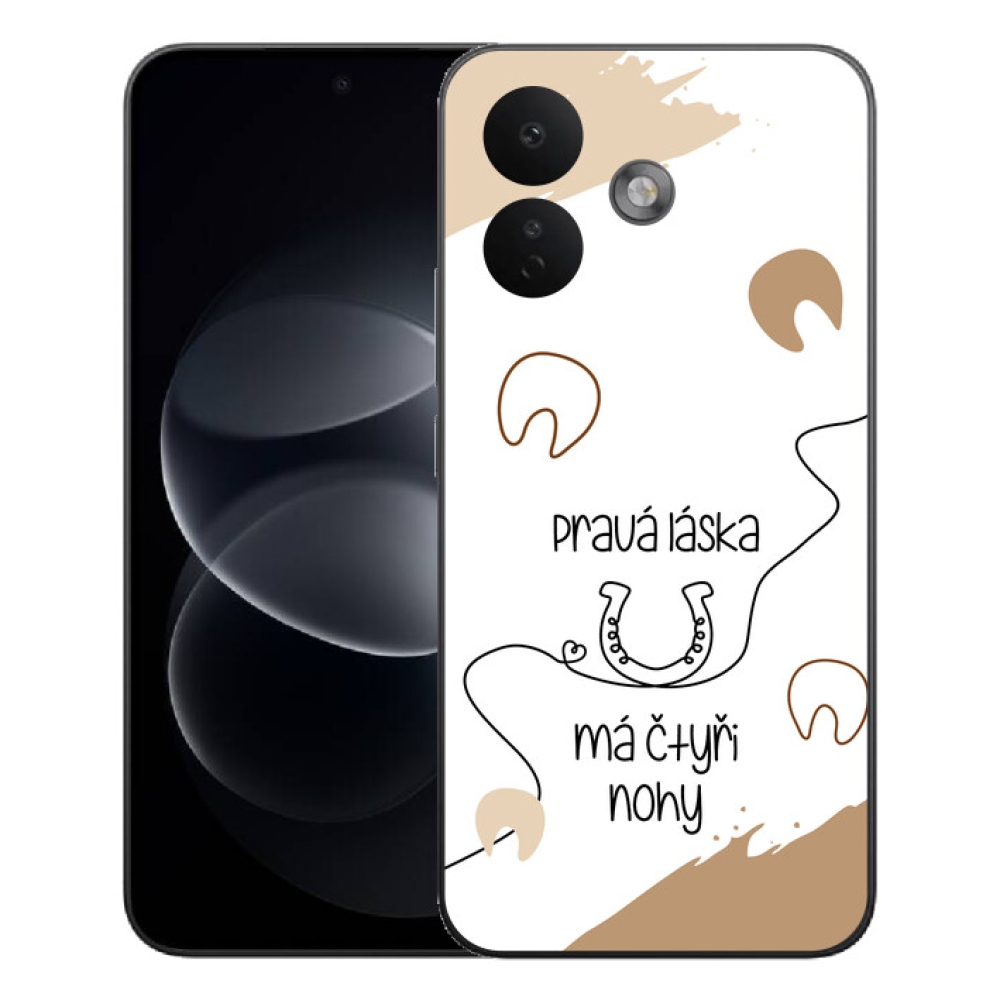 mmCase géltok a Xiaomi Redmi Note 17 Pro 5G-hez – ló motívum, fehér háttér